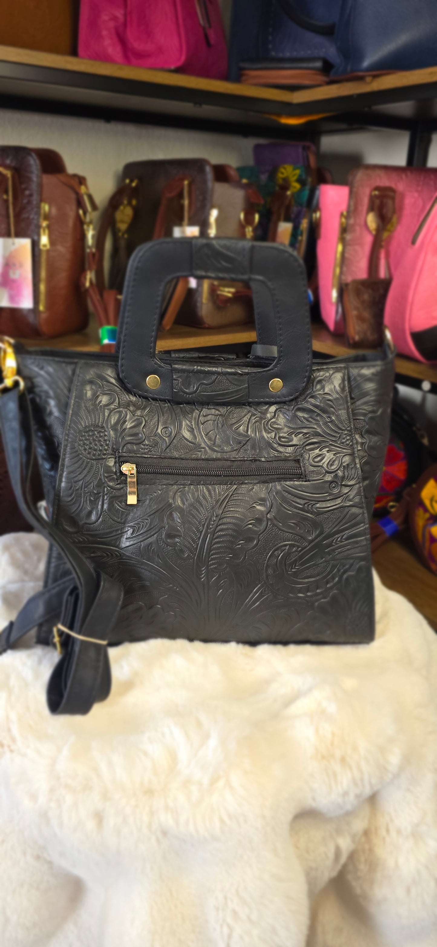 Leather crossbody
