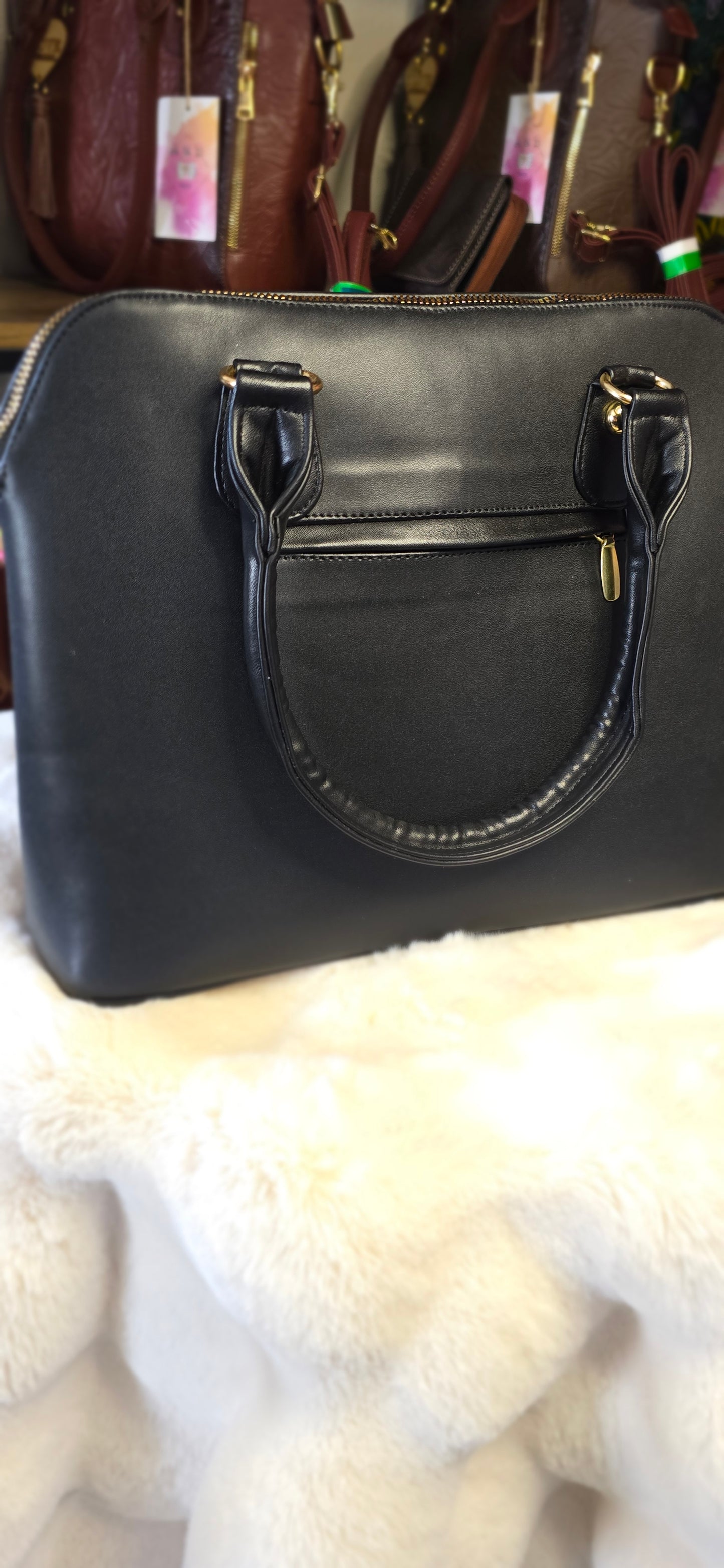 Watercolor Wolf Style Leather handbag