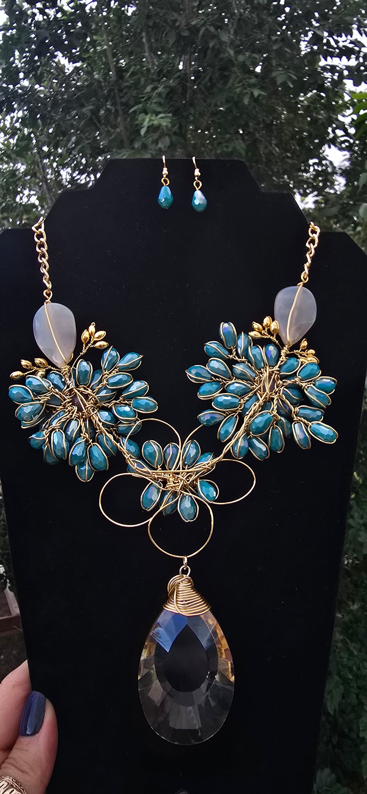 3 pcs Flower Choker Set