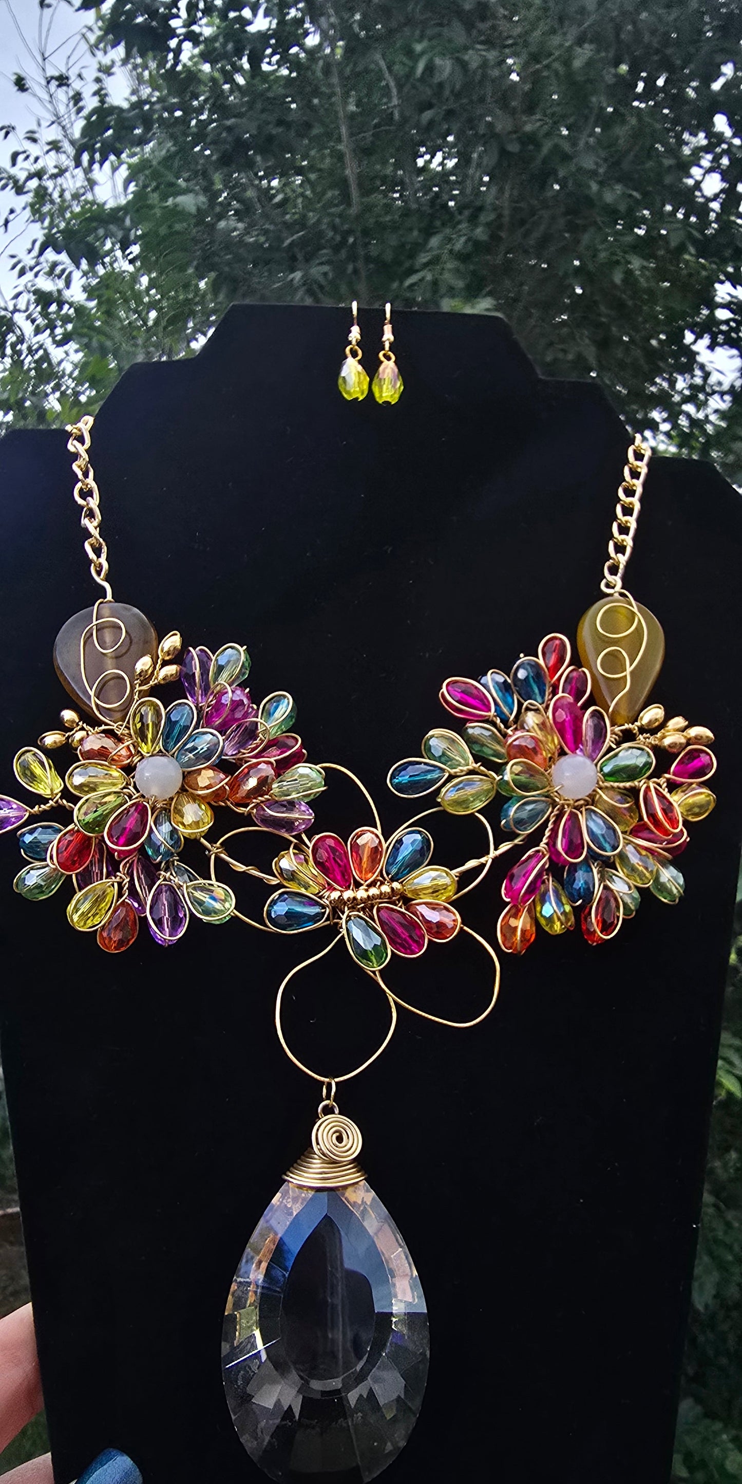 3 pcs Flower Choker Set